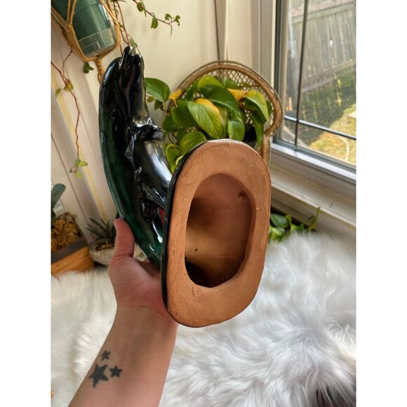 Vintage canuck canadian pottery dolphin ceramic drip glaze - Picture 7 of 7